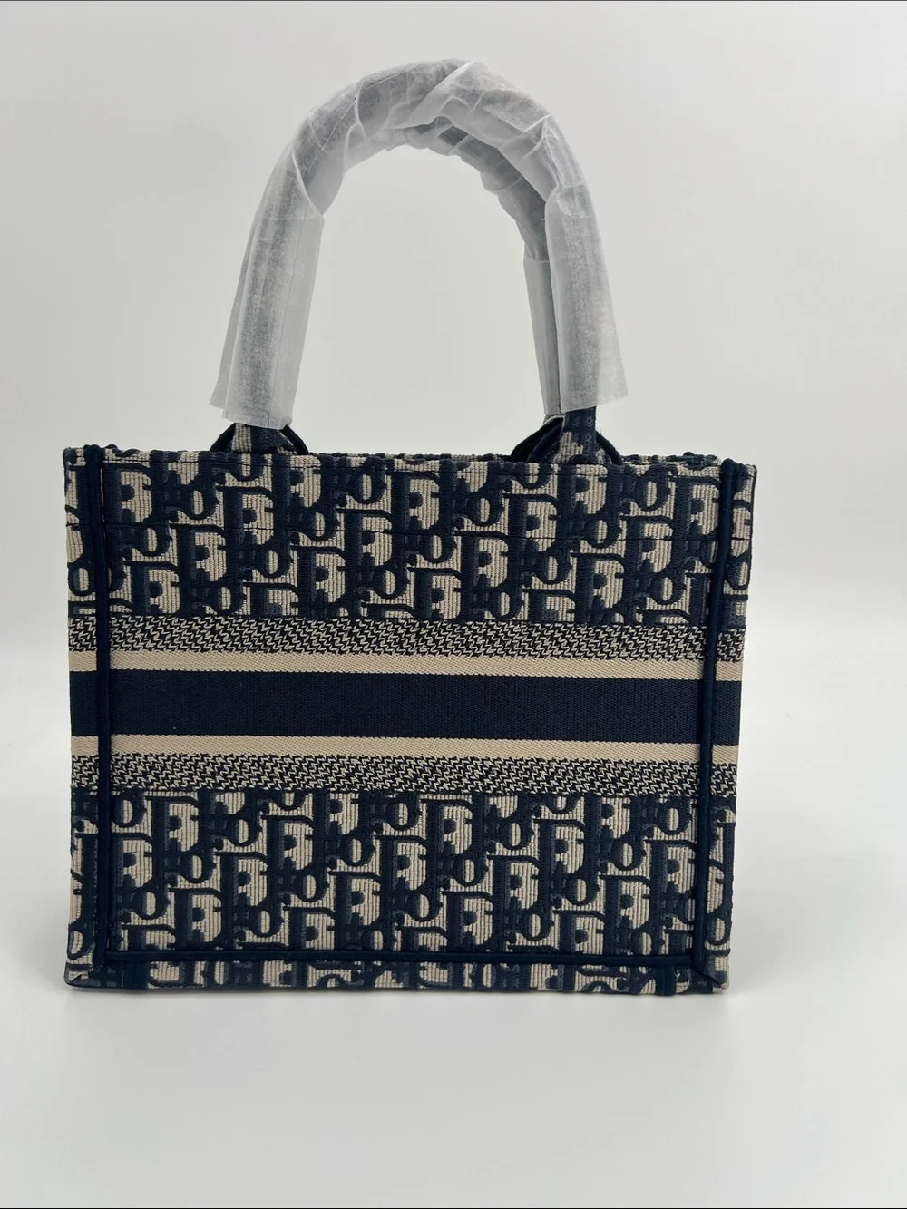 Small Book Tote iconic jacquard